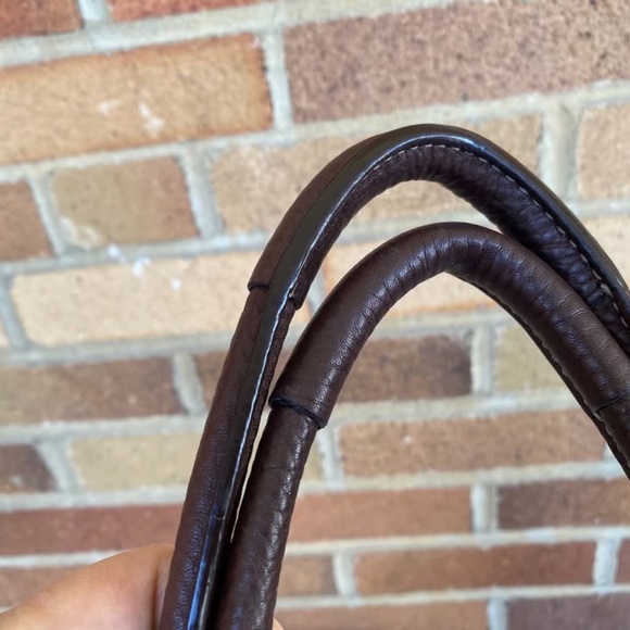 Coach Brown Hamptons Pebbled Leather Carry All (circa 2000s) - Picture 8 of 10